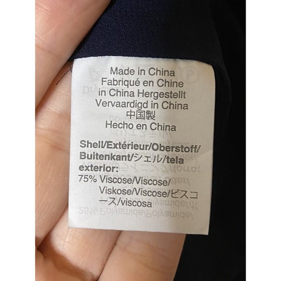 New J. Crew Blue Velvet lined Tank Top Cami Sleeveless round neck Drapey Sz 2 - Picture 8 of 11